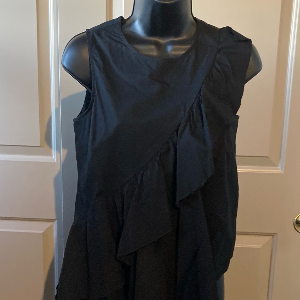Lord & Taylor Black Asymmetrical Top